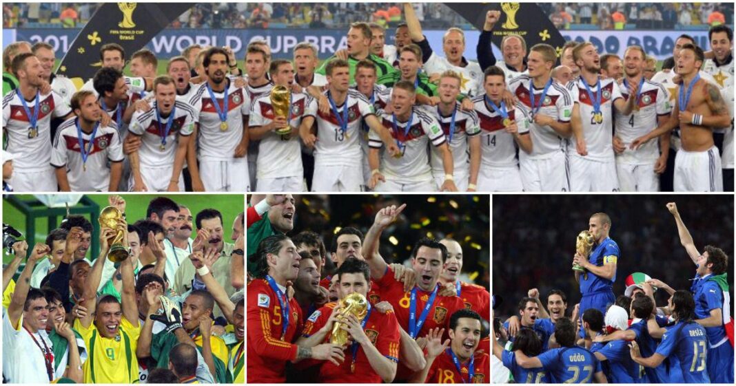 FIFA World Cup Winners List of All Time Teams, Countries and Time