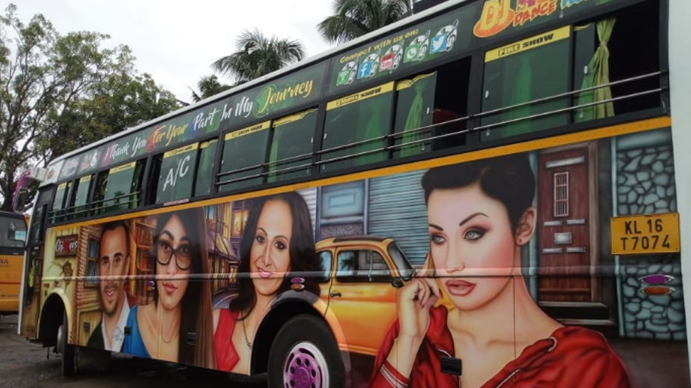 Kerala Tourist Bus Having Adult Film Stars Painted All Over It Goes Viral