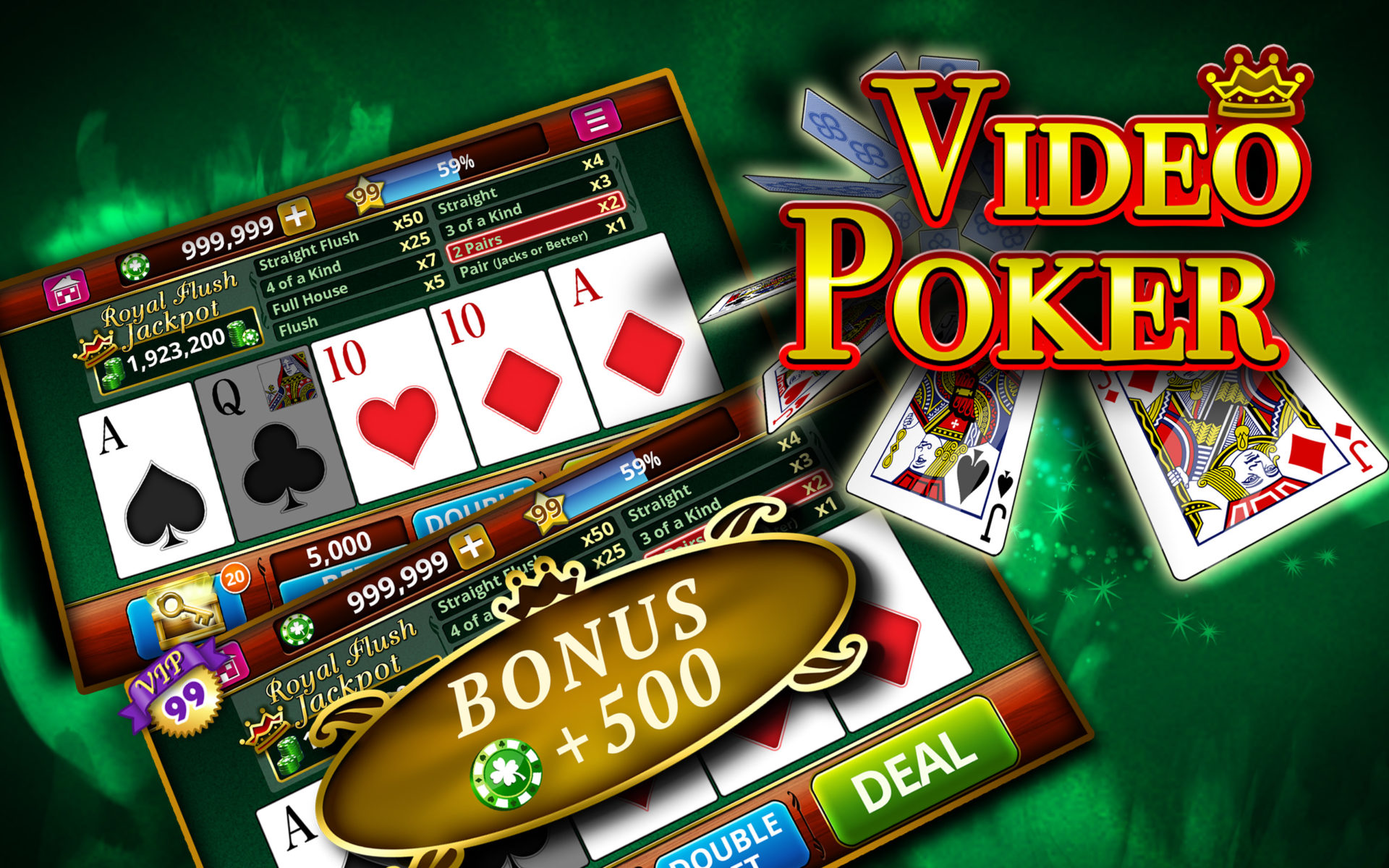 Video Poker Or Slot machine game video game......