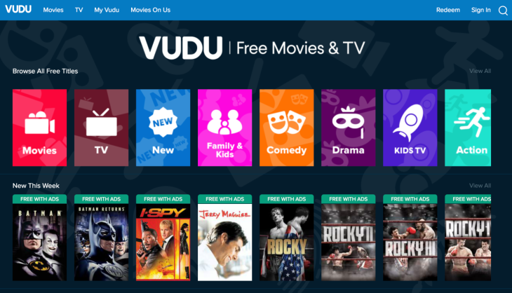 Among Best Movie Streaming Apps Vudu 