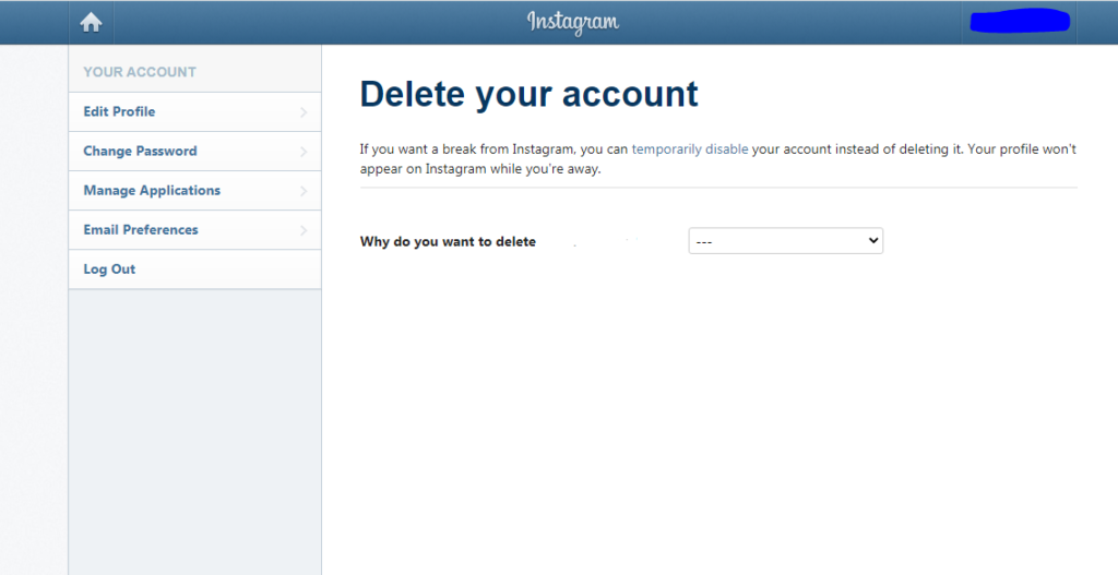 How To Delete Instagram Account 